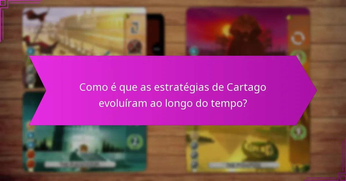 Como é que as estratégias de Cartago evoluíram ao longo do tempo?